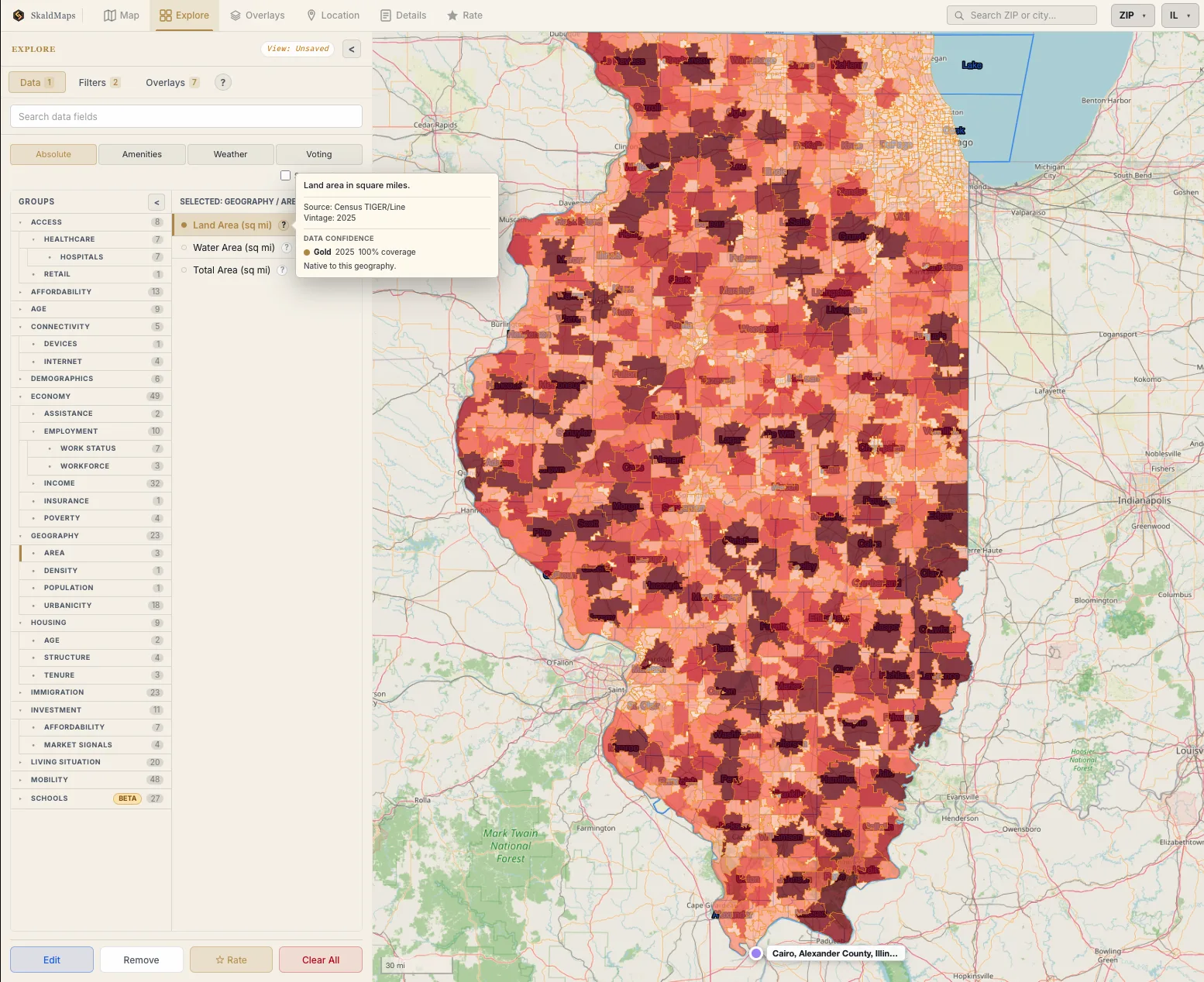 We know how big ZIP codes are. Also, you can see Chicago super clearly